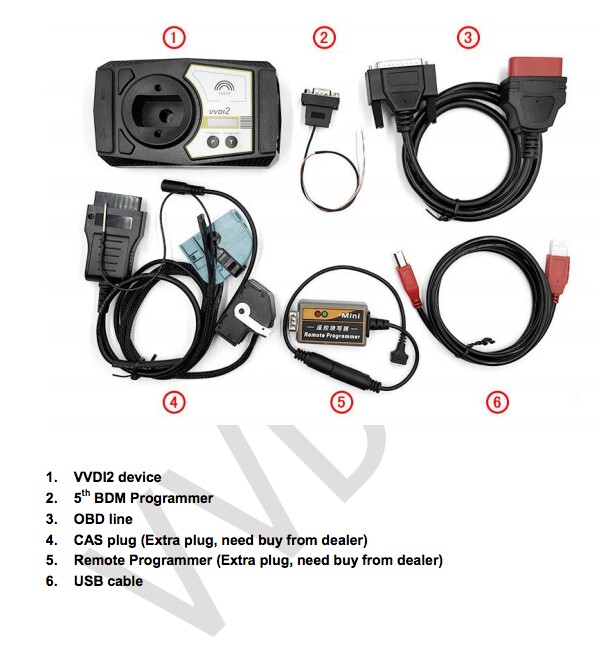 Ursprünglicher Xhorse VVDI2 V1.2.6 Kommandant Key Programmer für VW Audi/BMW/Porsche