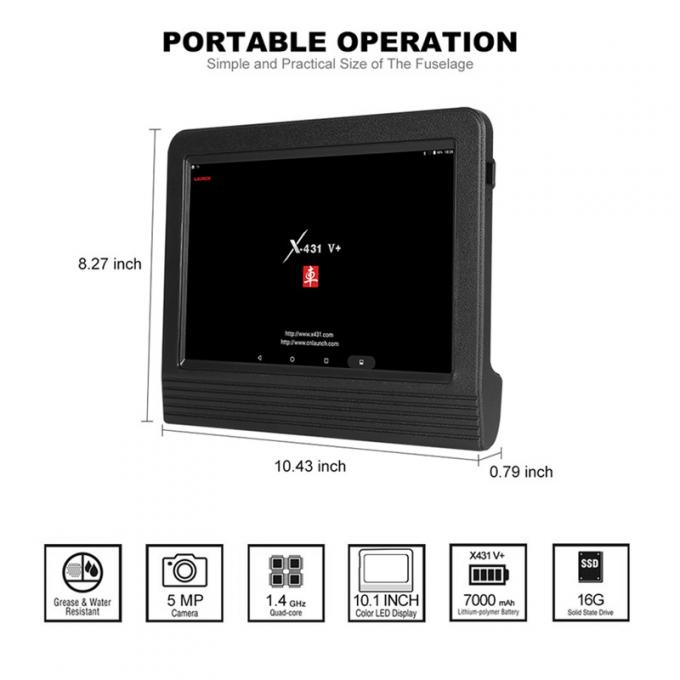 Versions-Produkteinführung X-431 X431 V+ der X-431 X431 V+ 10,1-Zoll-Bildschirm Tablet-100% ursprüngliches globales Tablet Bluetoot 10,1-Zoll-Bildschirm