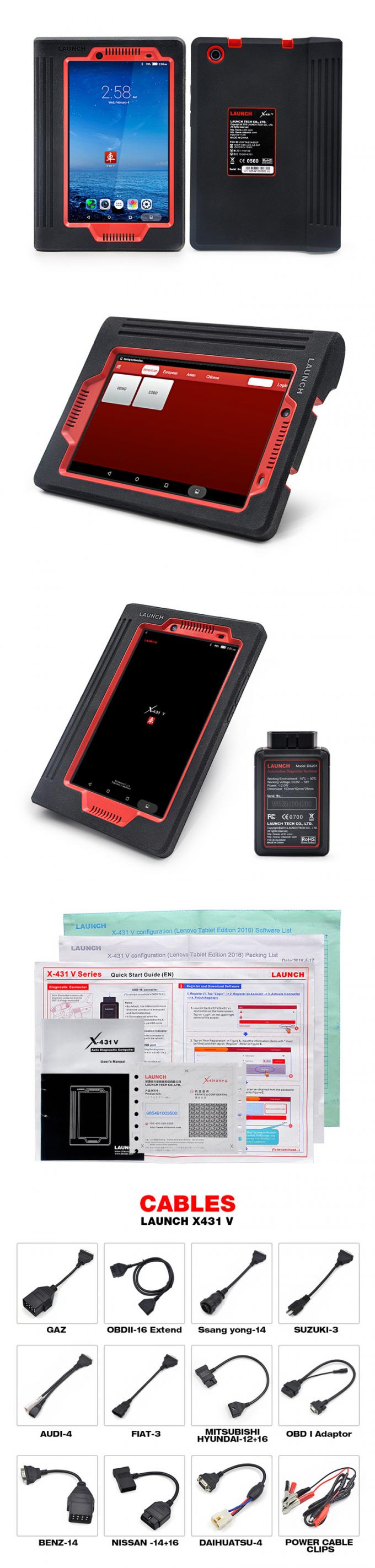 Diagnose-Werkzeug Beamten X431 V 8inch Wifi/Bluetooths PRODUKTEINFÜHRUNG 8inch X431 V volle Scanner-Unterstützung System-X-431 V multi--Langua