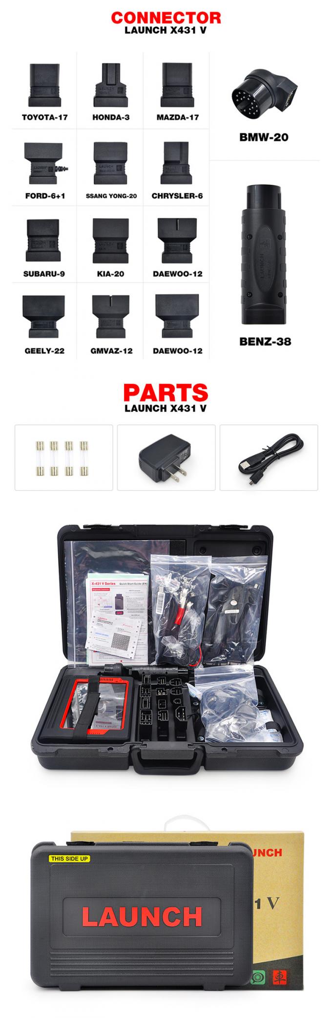 Diagnose-Werkzeug Beamten X431 V 8inch Wifi/Bluetooths PRODUKTEINFÜHRUNG 8inch X431 V volle Scanner-Unterstützung System-X-431 V multi--Langua