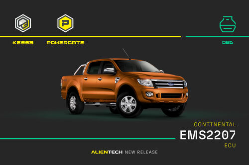 Neueste Unternehmensnachrichten über KESS3 Upgrade 3. Das ist KESS3.29: Virtuelles Ablesprotokoll für das OBD für die Continental EMS2207 ECU auf Ford Ranger Pickups