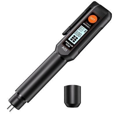 Digital Brake Fluid Tester with DOT3 DOT4 DOT5.1 Compatibility Automatic Sleep and Buzzer Alarm for Accurate Water Content Detection