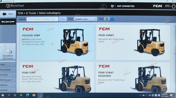 Trucktool 4.1.1.42 Auto Forklift Diagnostic Software For Mitsubishi With Cf53 Laptop Crown Adapter + Cables