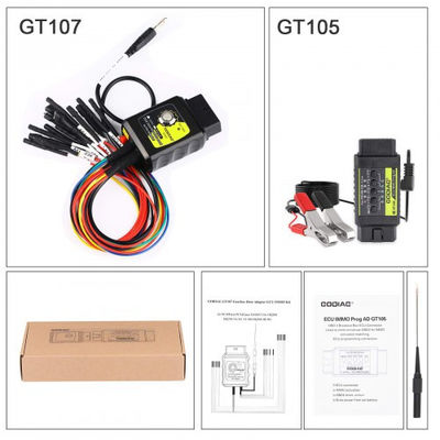 GODIAG GT105 ECU IMMO Kit Plus GT107 DSG Getriebe Daten Lese-/Schreibadapter für DQ250, DQ200, VL381, VL300, DQ500, DL501 Kompatibel mit PCMTuner, Kess V2, PCMFlash, KTMBench usw.