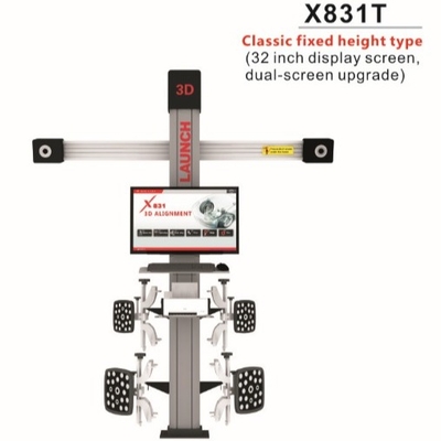 LAUNCH X831T Classic Festhöhe-Vier-Spalte 3D-Auto-Positionierungs- und Hebeplattform - 32-Zoll-Doppelscreen-Upgraded Version