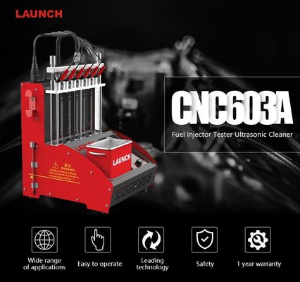 Launch CNC603A Ultrasonic Fuel Injector Cleaner Tester 4/6 Cyl 110-240V
