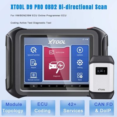XTOOL D9 PRO OBD2 Bi-directional Scan Tool For VW/BENZ/BW ECU Online Programmer ECU Coding Active Test Diagnostic Tool 42+Services