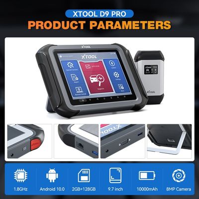 XTOOL D9 PRO OBD2 Bi-directional Scan Tool For VW/BENZ/BW ECU Online Programmer ECU Coding Active Test Diagnostic Tool 42+Services