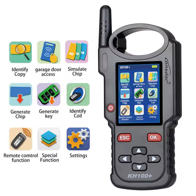 Lonsdor KH100+ Autoschlüssel Programmierer Fernhersteller Generate Simulieren Chip Identifizieren Kopieren IC ID Card Frequenz Smart Control Key IMMO