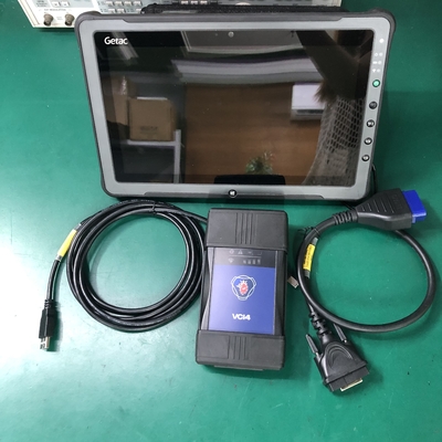 Getac F110 Tablet mit dem Scania VCI4 Diagnosewerkzeug für Scania Lkws und Busse Scania VCI4 Diagnosescanner Fahrzeugkommunikationsschnittstelle VCI4