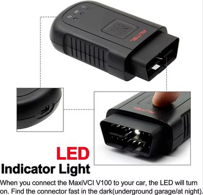 Autel MaxiVCI V100 Bluetooth Connector, Vehicle Communication Interface, Compatible with Autel MS906BT MS906TS MK906BT