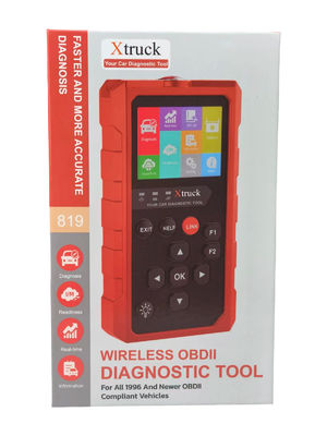 Xtruck 819 OBD2 Scanner Automotive Diagnostic Tool mit 9 Hauptprotokollen Unterstützung für 2,8-Zoll-IPS-Display und 16-Pin-OBDII-Anschluss