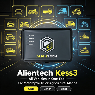 Alientech KESS V3 ECU Tuning Plattform mit Triple-Mode OBD, Bench, Boot, 7x schnellerem Mikroprozessor und 10x schnellerem Dateiübertragung