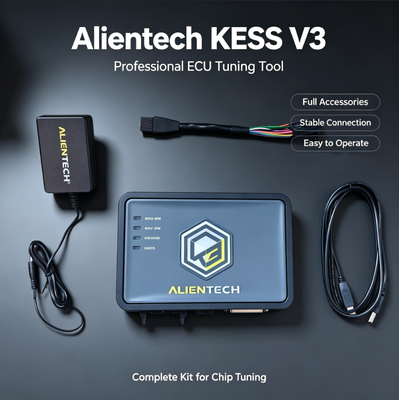 Alientech KESS V3 ECU Programmiergerät mit 10x schnellerer Datenübertragung, 9-sprachigem Interface und Gehäuse aus glasfaserverstärktem Verbundwerkstoff
