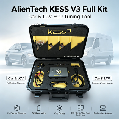 Alientech KESS3 ECU Programmiergerät mit mehrsprachiger Benutzeroberfläche für OBD Bench Boot Tuning und 12 Monate kostenloses Abonnement