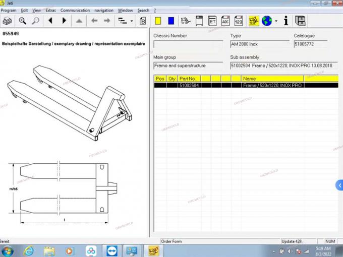 F110 Tablet mit For Judit Incado Box Jungheinrich 4 Gabelstapler Diagnosetool mit 4.37 Software-Teilen Katalog Judit ET EN Diagnosetools 35